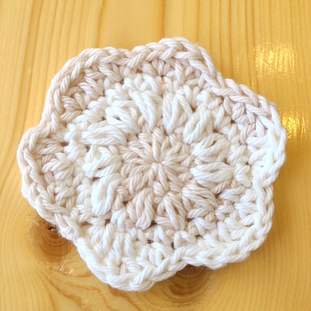 Handmade Crochet 100% Cotton Face Scrubbies Car Drink Coasters Set of 4 - Picture 4 of 8